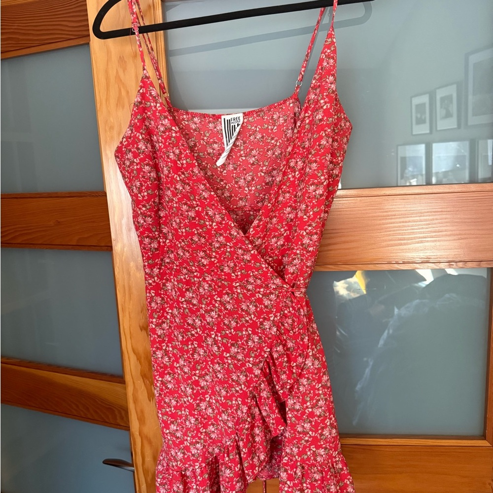 Free People Red Floral Dress